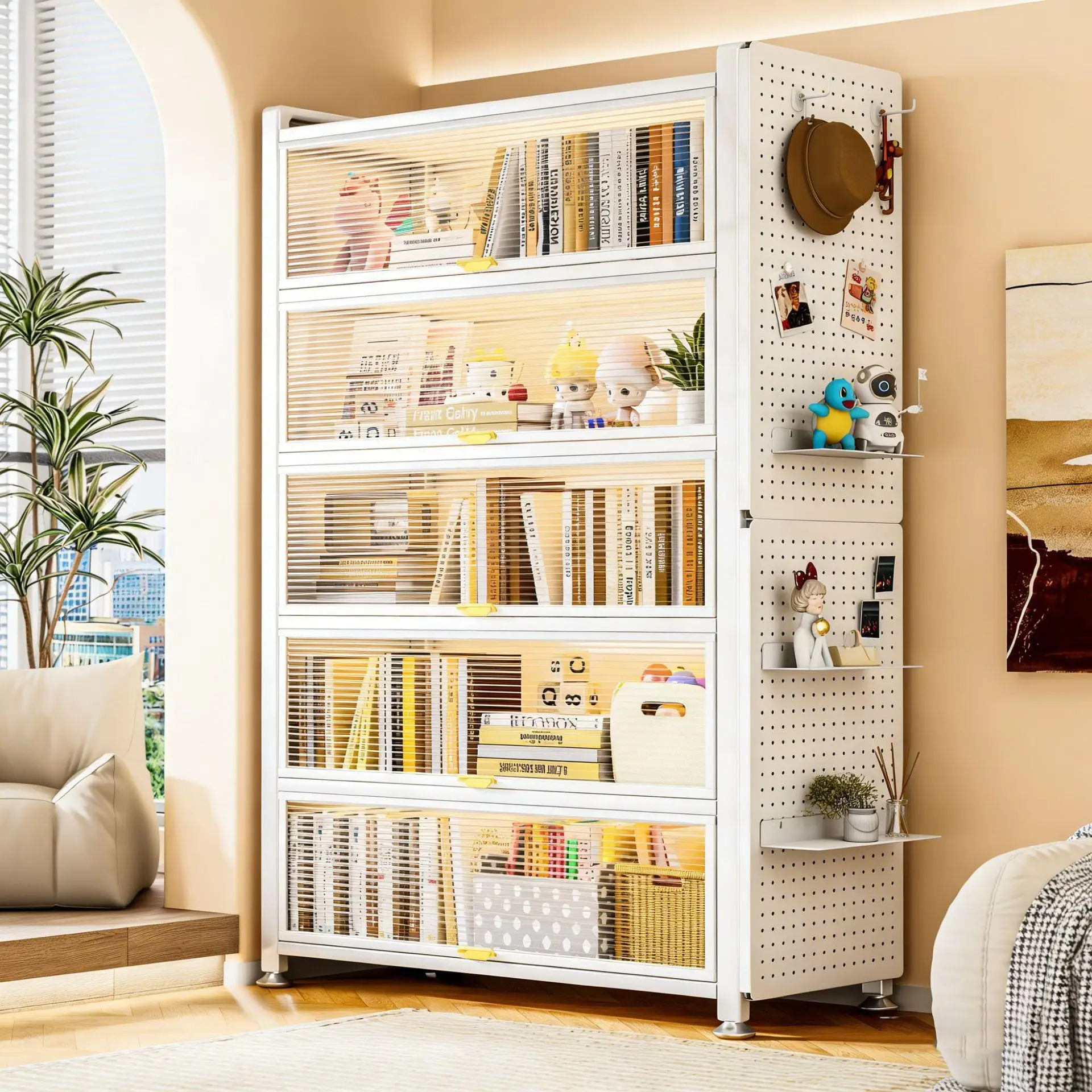 libreria-in-acciaio-con-armadio-integrato-scaffale-per-libri-per-bambini-scaffale-da-terra-per-soggiorno-antipolvere-in-lamiera-di-ferro