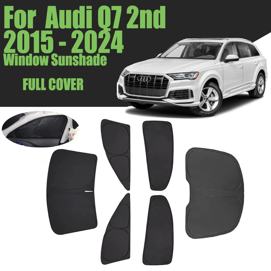 

Custom Car Window Sunshade For Audi Q7 2nd 2015 - 2024 Full Cover Privacy Blind Curtain Front Windshield 2018 2021 2022 2023