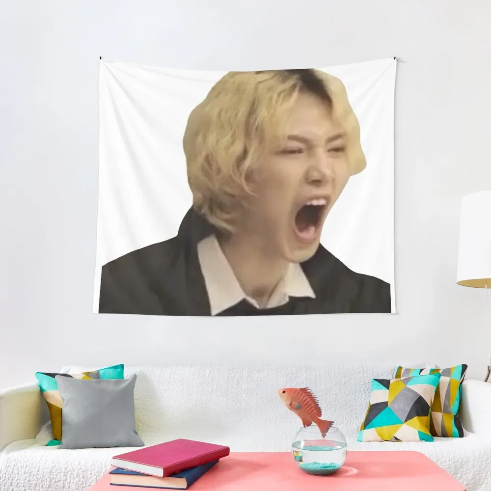 

Yeosang Screaming Meme Tapestry Korean Room Decor Room Decor Aesthetic Decor Home Decoration Bedroom Tapestry