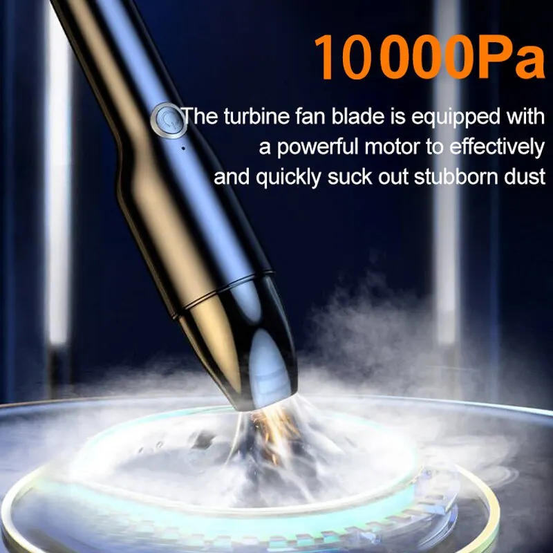 

Новый дизайн автомобильного пылесоса с мощностью всасывания 10000PA, беспроводной портативный пылесос для автомобиля, дома, чистки клавиатуры и рабочего стола.