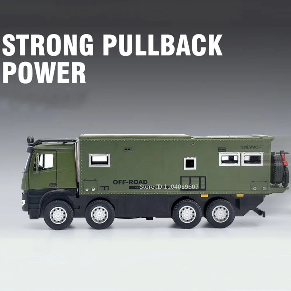 Giocattoli per auto modello camper fuoristrada in scala 1:24 Veicoli di salvataggio urbani pressofusi in lega Porte luminose sonore aperte Tirare indietro i giocattoli per i regali dei bambini