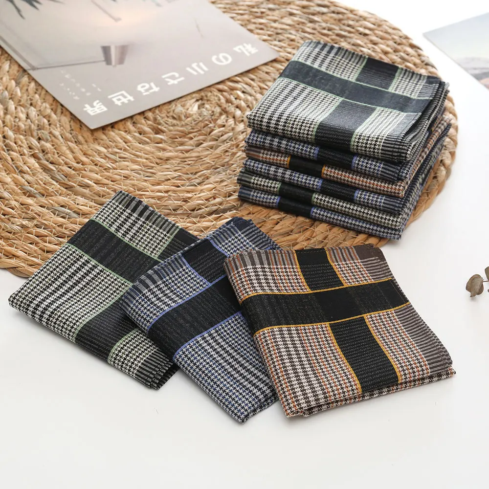 lenco-de-bolso-masculino-100-algodao-premium-penteado-xadrez-classico-para-negocios-formal-presente-de-casamento-para-homens