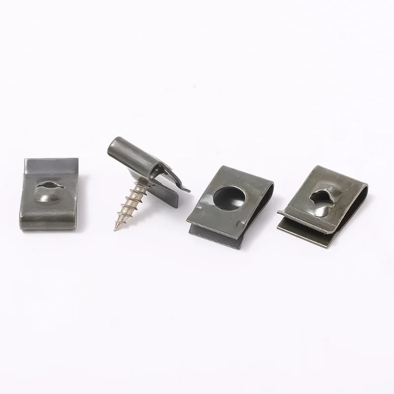 10/50pcs Car Motorcycles Metal Screw Fastener Clips U-Type Clip with Screw Anti-rust Protection Clip Screw Buckle Iron Sheet