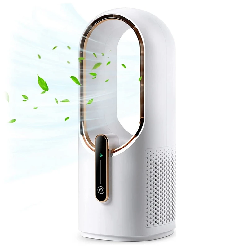 Desk Fan Bladeless Office Fan Small Cooling Fan Portable Silent Fan Type-C Charging For Office, Living Room, Bedroom