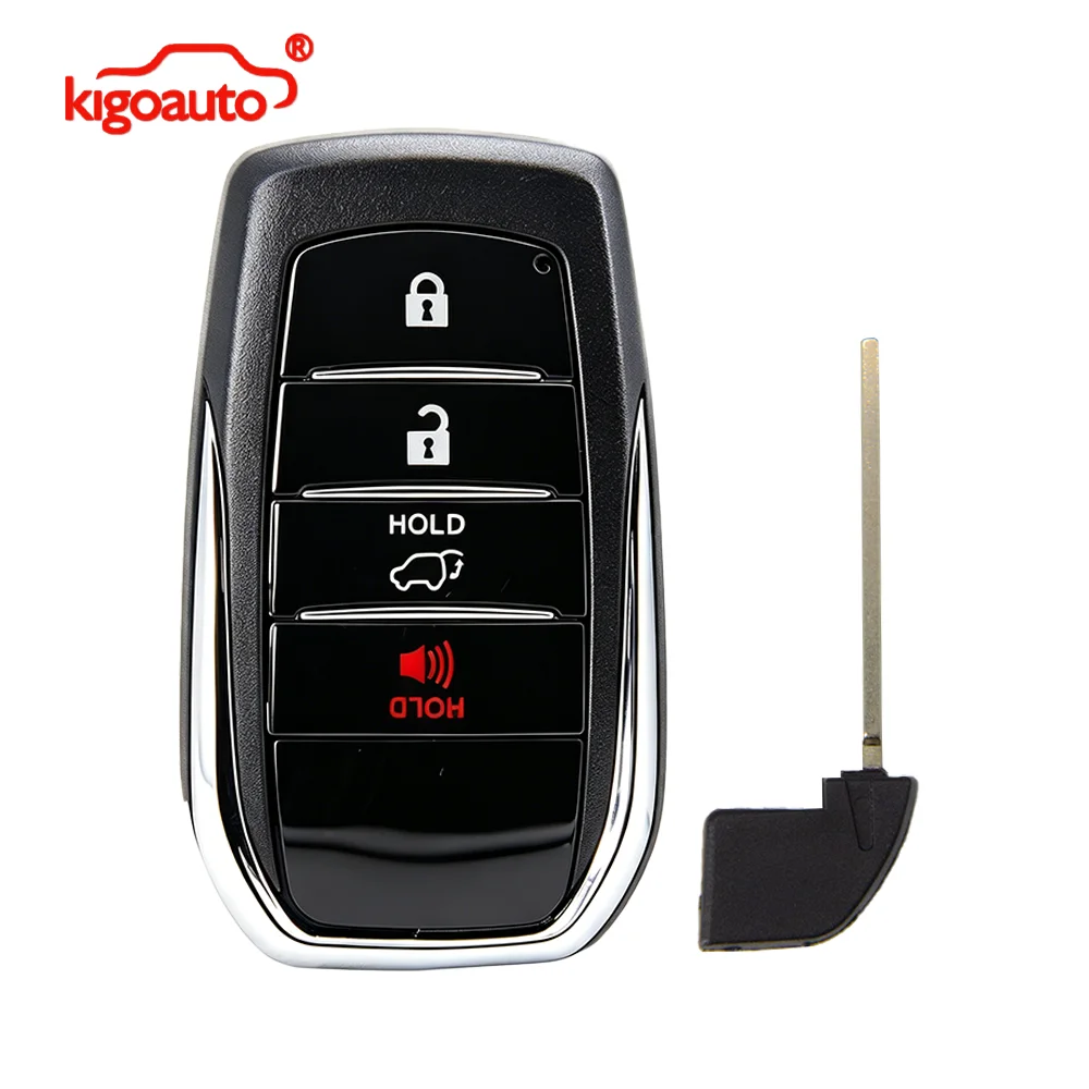 Kigoauto FCC HYQ14FBA Smart Key Shell 4 Button for 2018-2019 Toyota Land Cruiser PN 89904-60M80