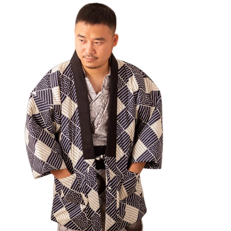 

Japan Style Winter Haori Traditional Kimono Vintage Warm Cotton Cardigan Harajuku Samurai Yukata Women Men Asian Folk Pajamas