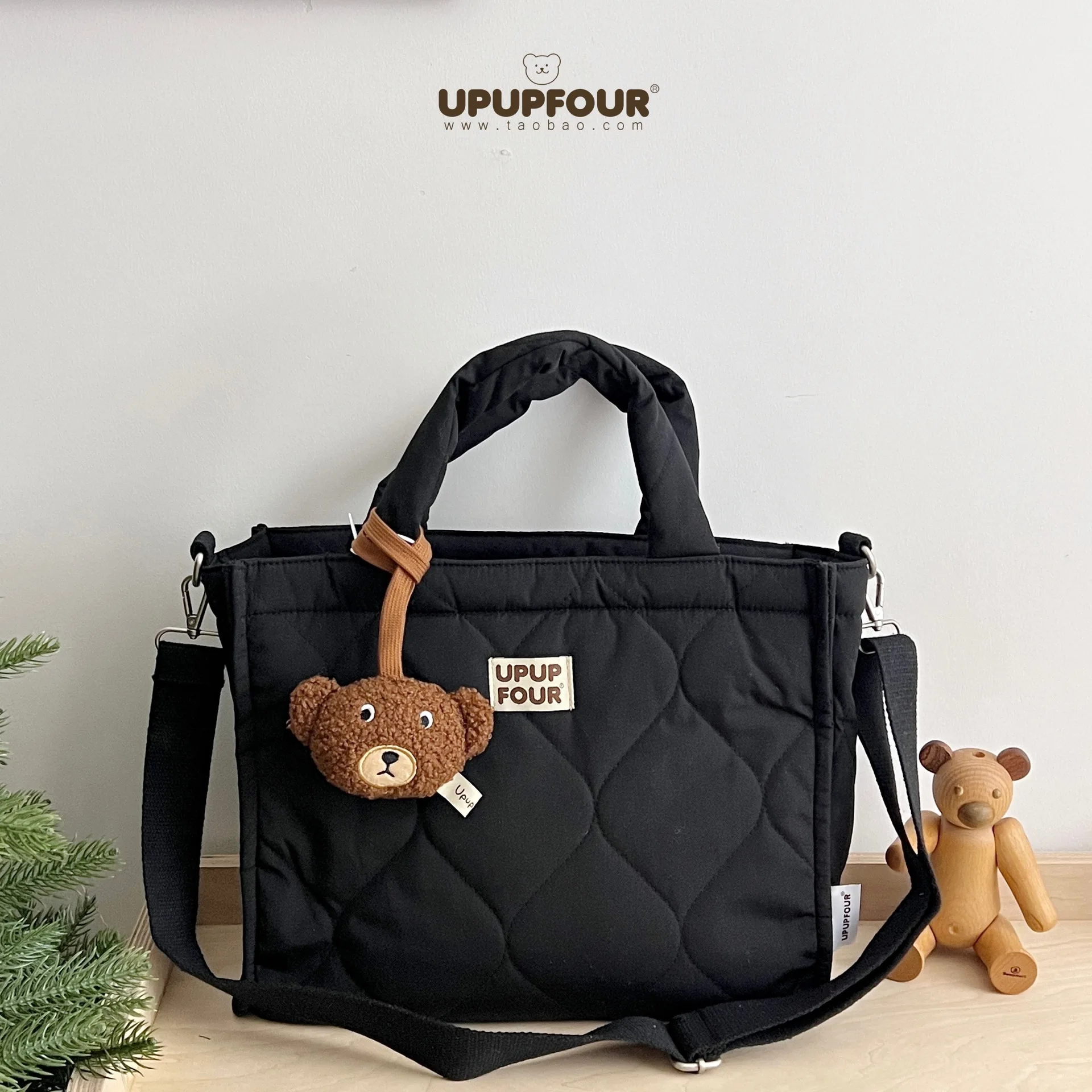 Korean INS Mommy Bag Large Capacity Tote Bag Luxury Designer Bag Mother and Baby Bag Bear Messenger Diaper Bag Baby Stuff