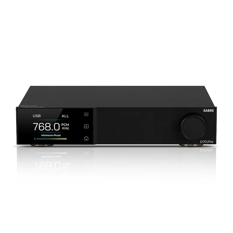 

Topping D70 Pro Sabre ES9039SPro Fully Balanced DAC, Bluetooth 5.1 Wireless Audio DAC, USB/AES/BT5.1/Optical/Coaxial Input, XLR/