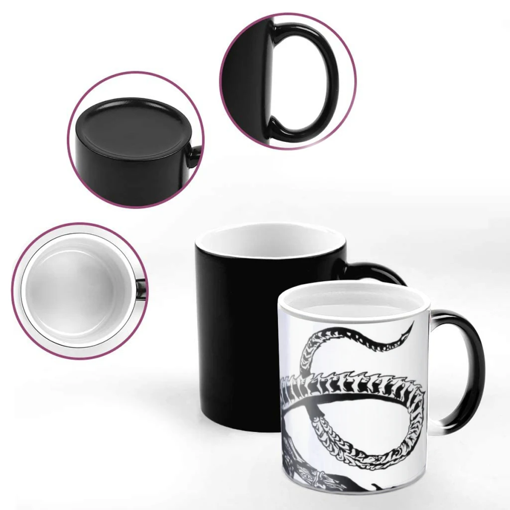 1pc 11oz Xenomorph Alien Movie Coffee Color Changing Mug Milk Tea Cup Insulated for Hot or Cold Beverages