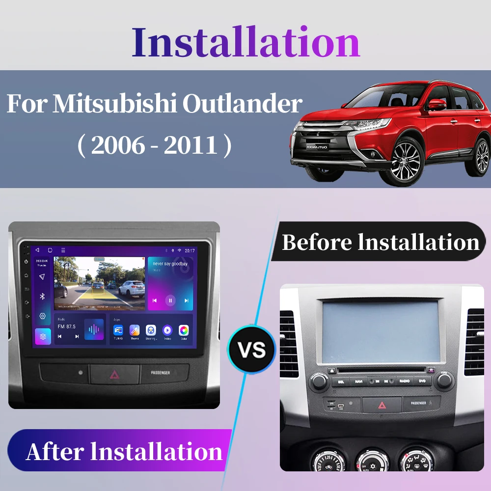 Car Radio Android Multimedia Player For Mitsubishi Outlander 2006-2011 Peugeot 4007 Citroen C-Crosser Carplay Auto Touch Screen