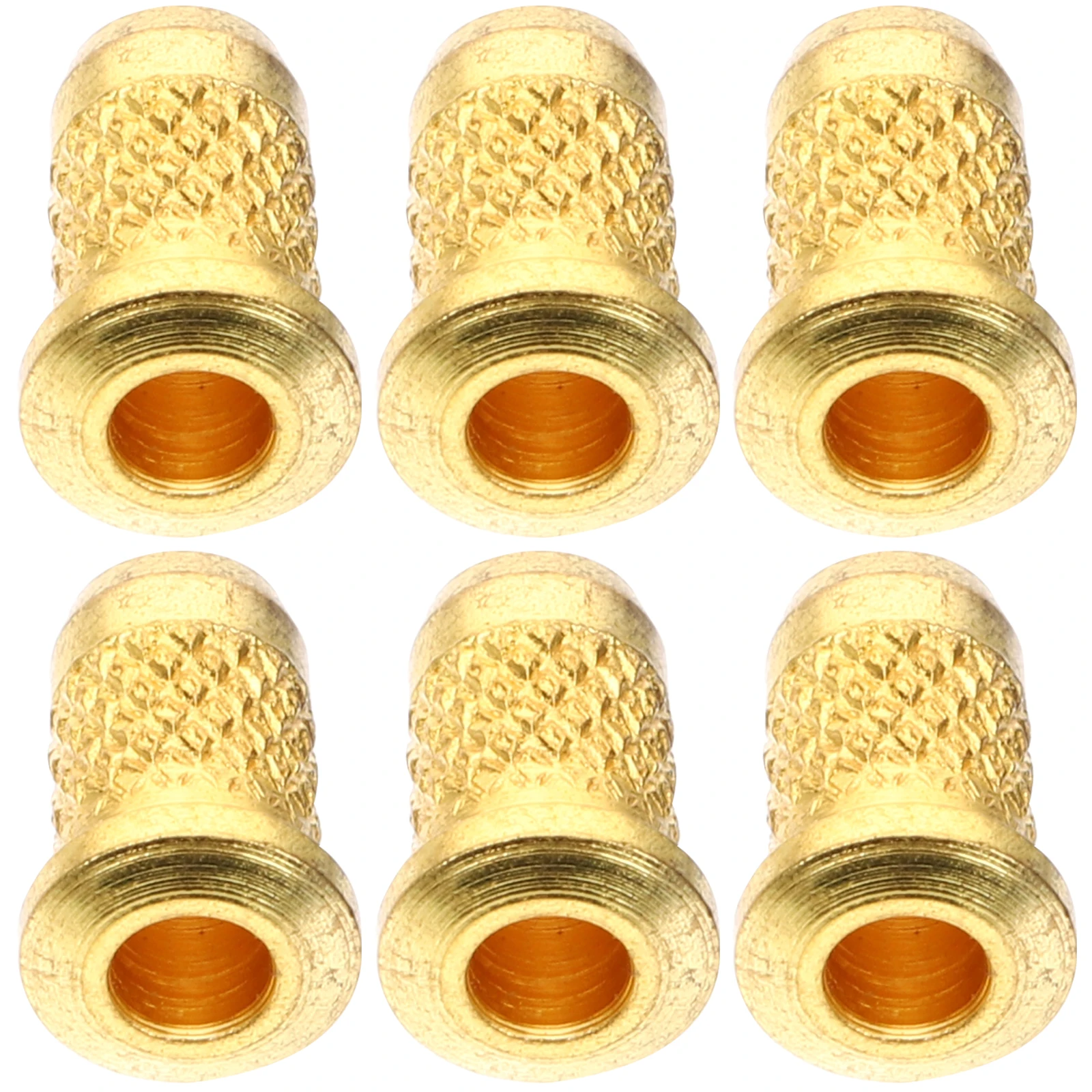 

6 Pcs Electric Guitar String Ferrules Durable Metal Bridge Accessories String Holders Guitar Parts Mounting Buckles Body Caps
