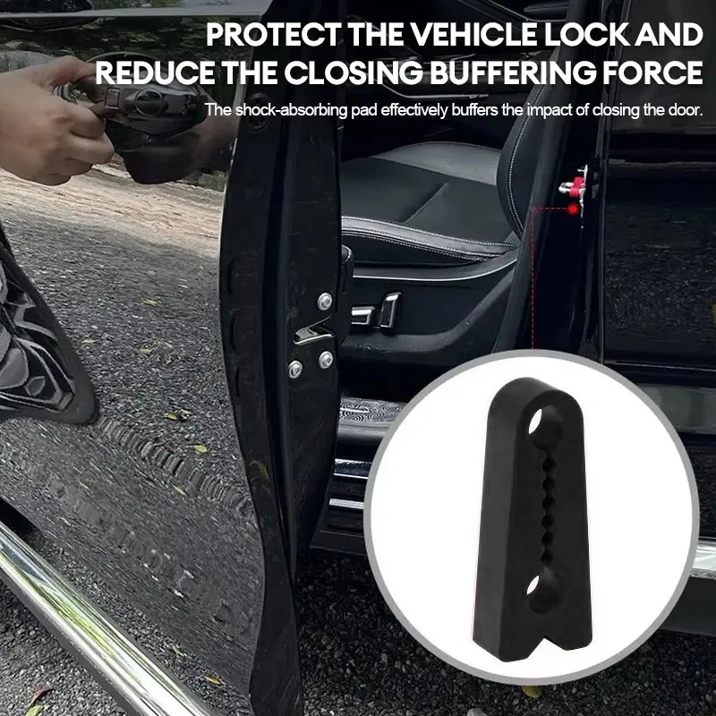 Universal car interior accessory door lock shock-absorbing silicone protective pad to prevent metal-on-metal collision