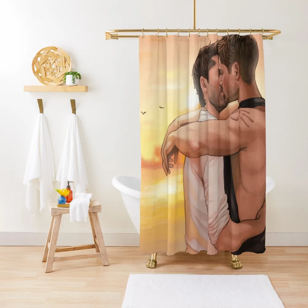 

Sunset Kiss 2021 Shower Curtain In The Bathroom Shower Bathroom Shower For Bathrooms Anti-Mold Waterproof Curtain