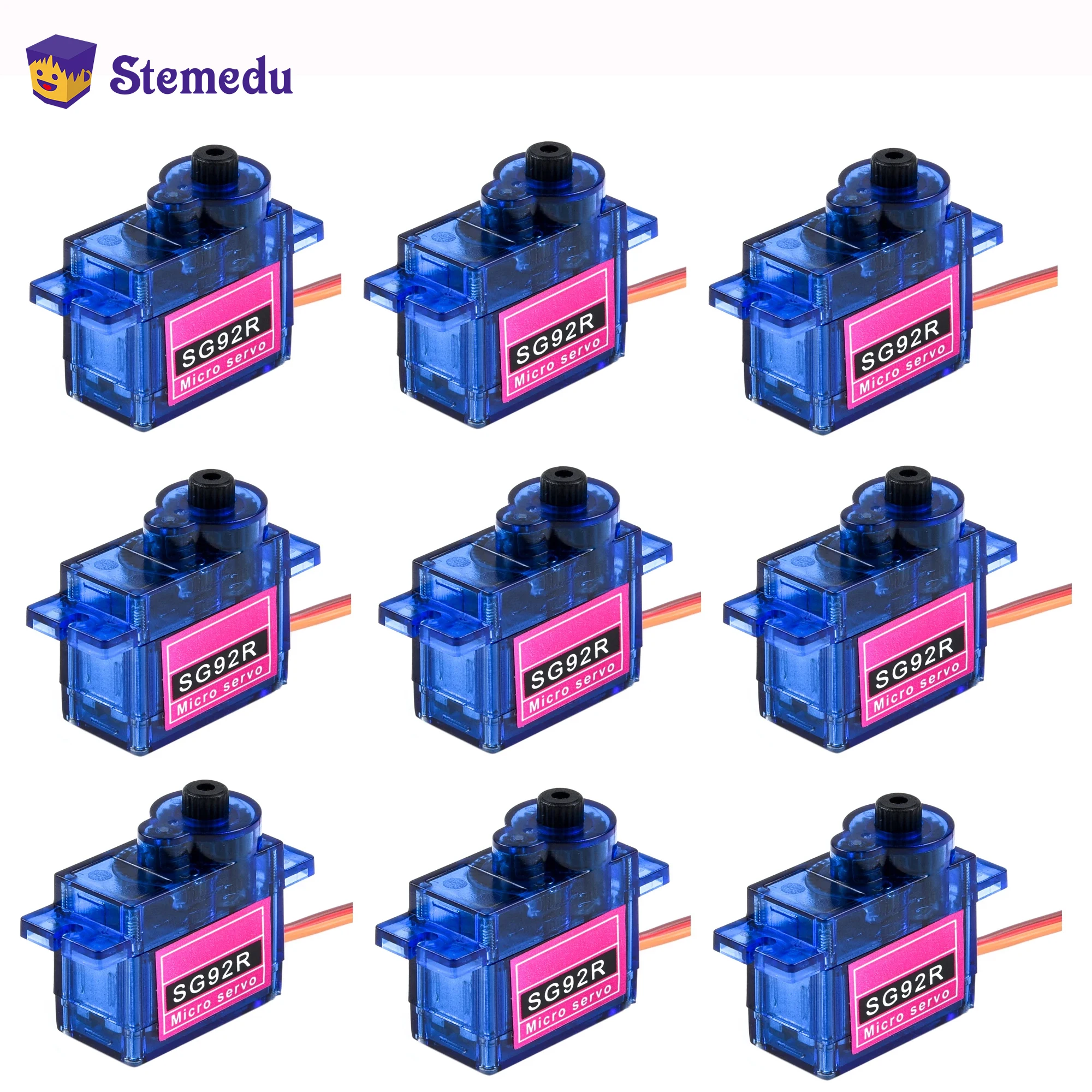 Mini micromotor analógico para avión, helicóptero, coche y barco a control remoto, Servo de 2/5 piezas/10 piezas/20 piezas/50 piezas/100 piezas SG92R SG 92 9G, 9g, 2,5 kg