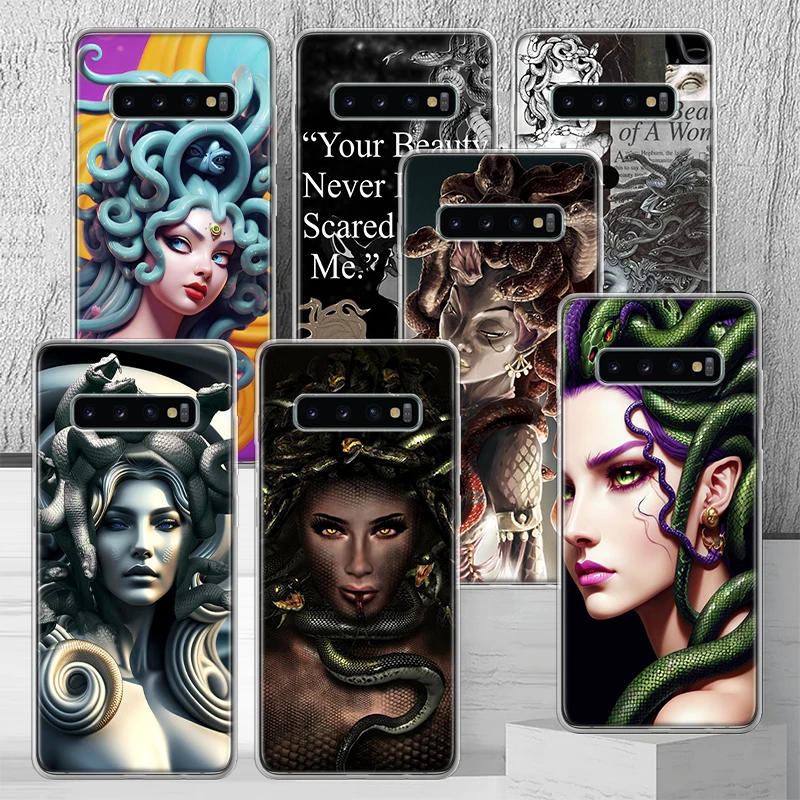 Medusa Greek Mythology Phone Case Cover for Samsung Galaxy S25 S24 S23 S22 Ultra S21 Plus S20 FE S10 S25U Soft Shell Capa Funda 