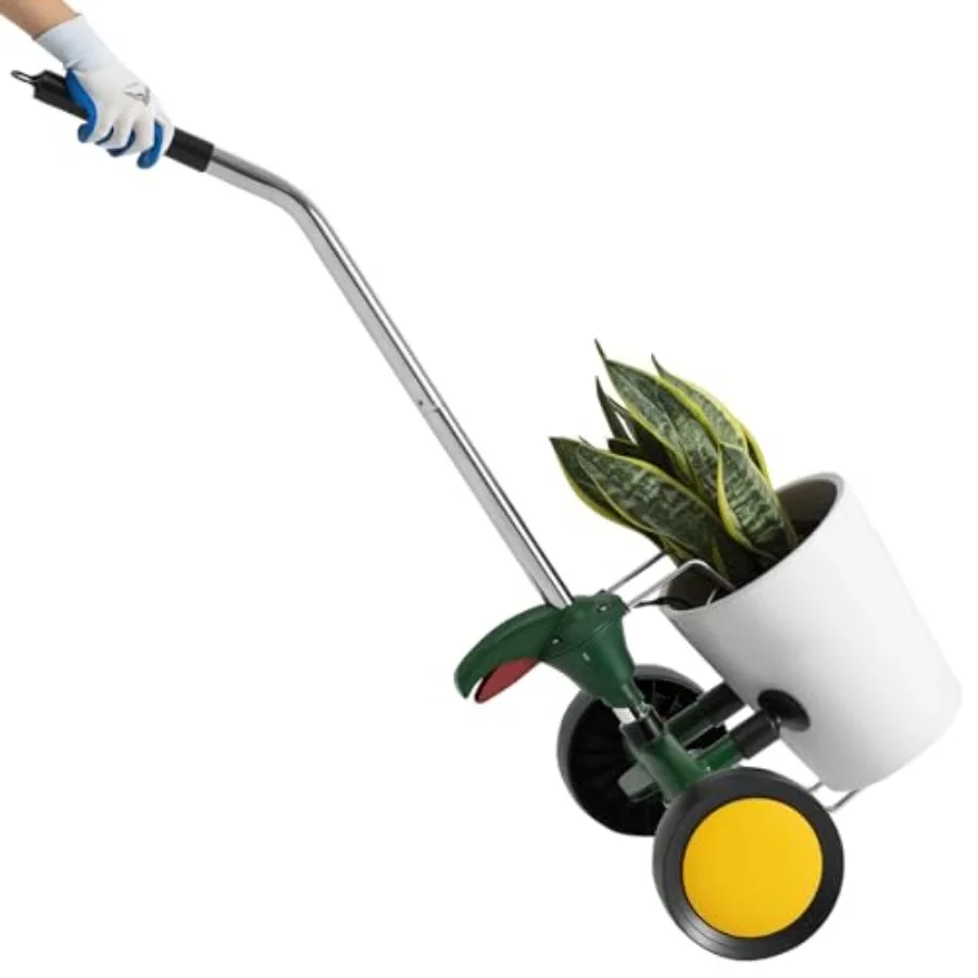 

Garden Pot Mover, Heavy Duty Plant Dolly Cart with Adjustable Grabbing Arm, Max 143 LBS Weight Capacity, Potted Plant Mover Dol