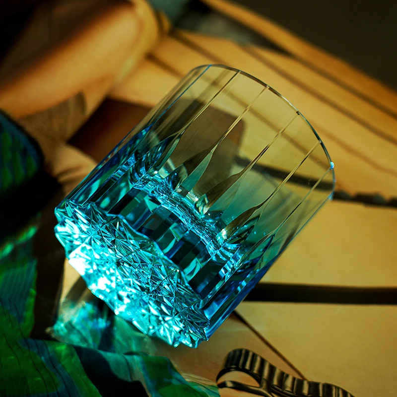 JINYOUJIA-Japanese Edo Kiriko K9 Optical Crystal Glass, Hand Carved, High Transparent Whiskey, Thick Bottom Wine Glass