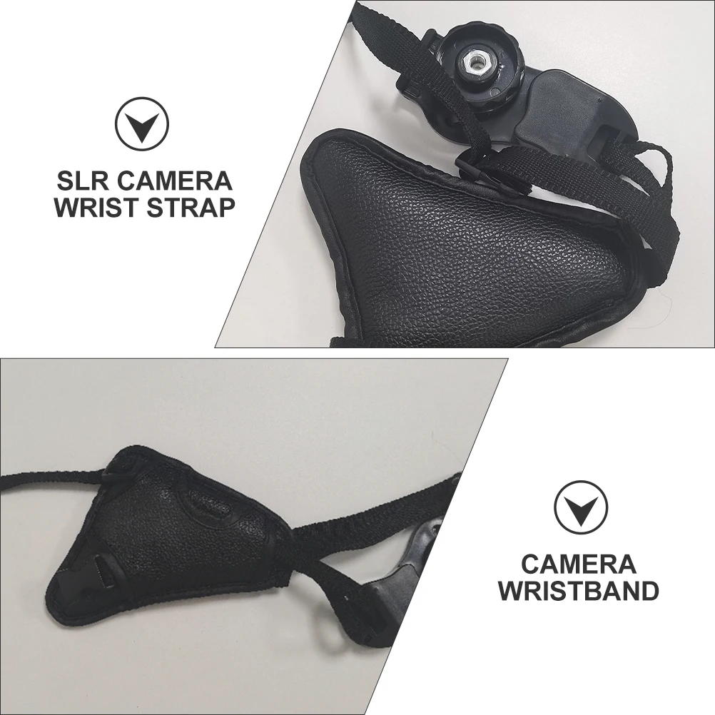 

2pcs Camera Wrist Strap Adjustable for Mirrorless Cameras Black Non-slip PU Camera Accessories Vibration Protection