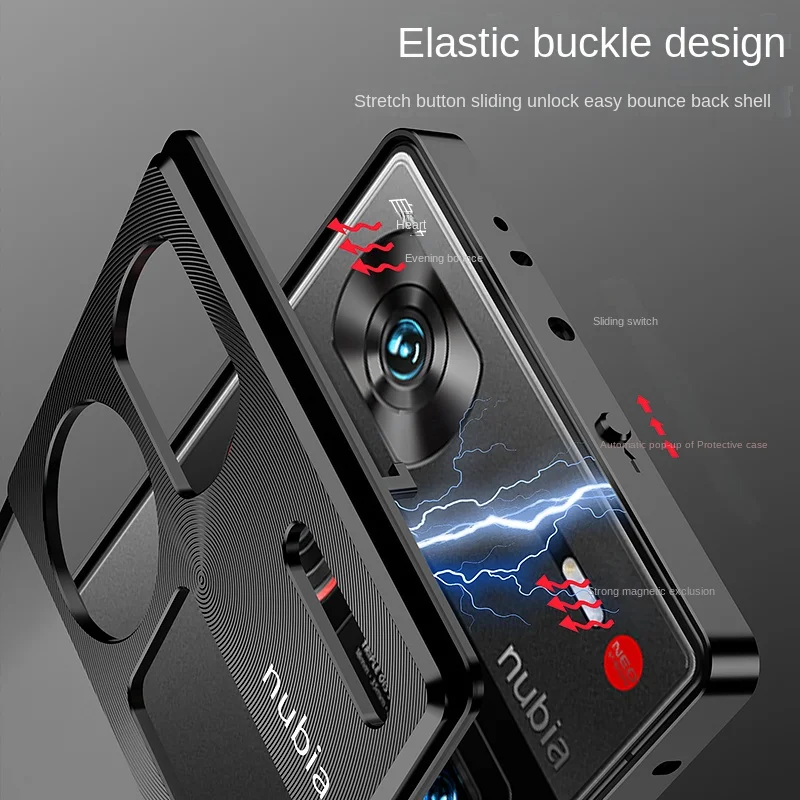 Premium Acrylic+Metal border Detachable Back Cover For ZTE nubia Z60 Ultra nubia Z50 Ultra Z50S Pro Fall prevention Phone Case