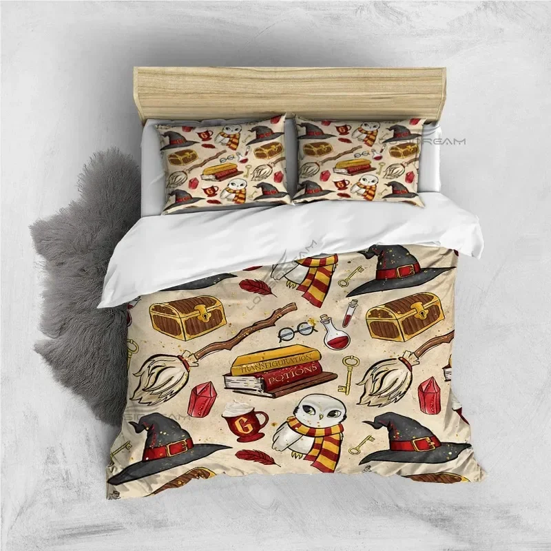 Classic Movie Elements Patterns Comforter Bedding Set,Duvet Cover Bed Set Quilt Cover Pillowcase,King Queen Size Bedding Set