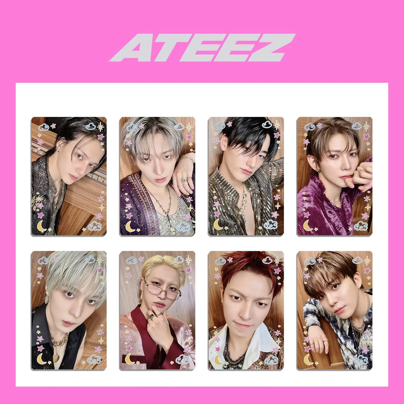 8Pcs/Set ATEEZ New Album GOLDEN HOUR PART 5 Lomo Cards Seonghwa Hongjoong Yunho Jongho Mingi Yeosang Wooyoung San Fans Gifts