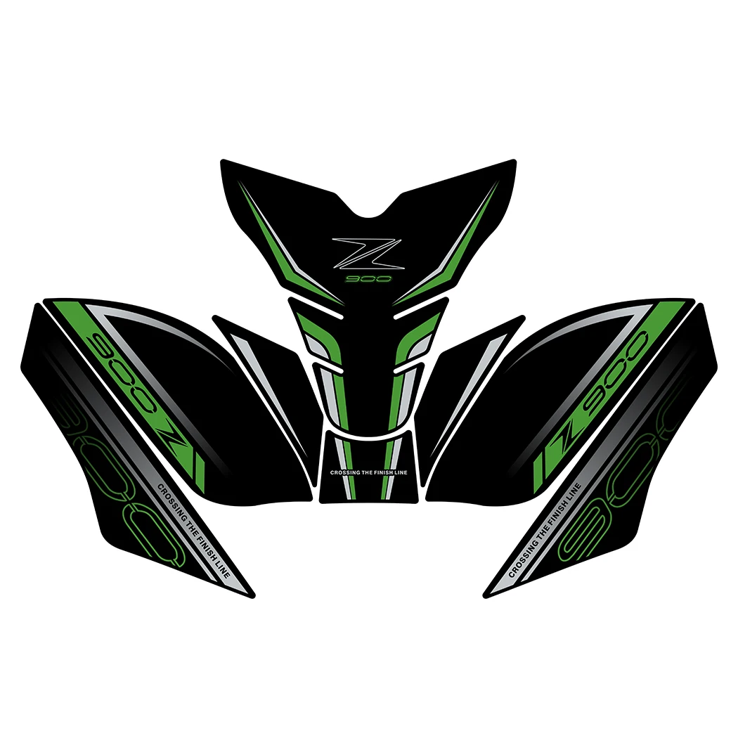 가와사키 Z900 2025 모토 액세서리 가스 탱크 패드 안티 슬립 장식 데칼 키트 자전거 연료 탱크 보호 스티커