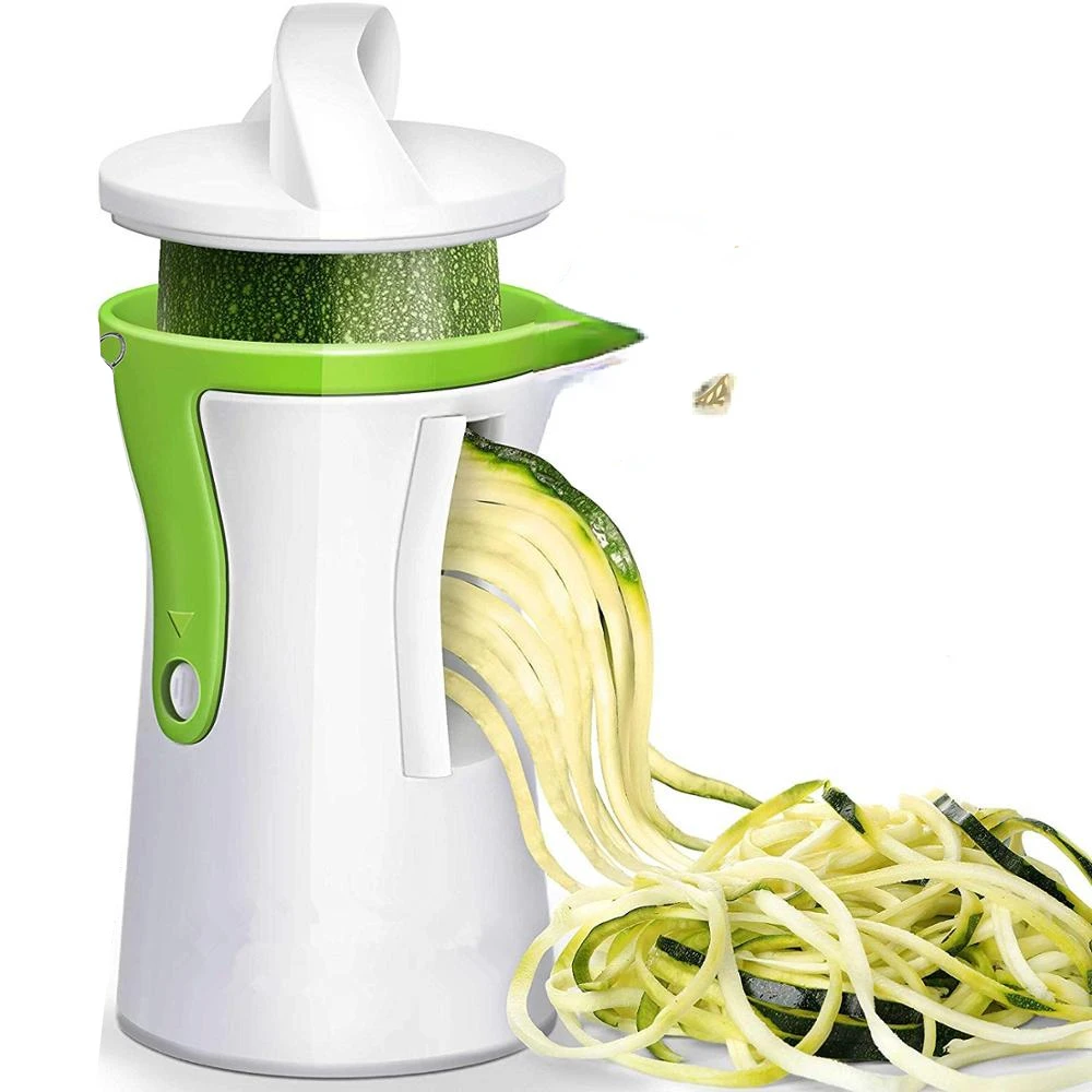 

LMETJMA Heavy Duty Spiralizer Vegetable Slicer Vegetable Spiral Slicer Cutter Zucchini Pasta Noodle Spaghetti Maker KC0335