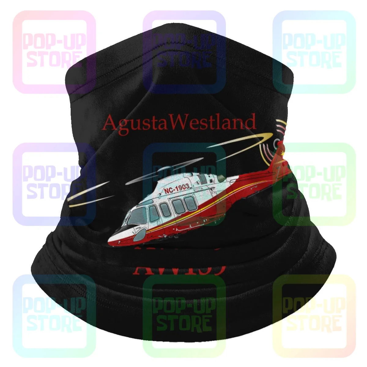 Agustawestland Aw139 Helicopter Microfiber Neck Gaiter Bandana Scarf Hiking Running High Elastic