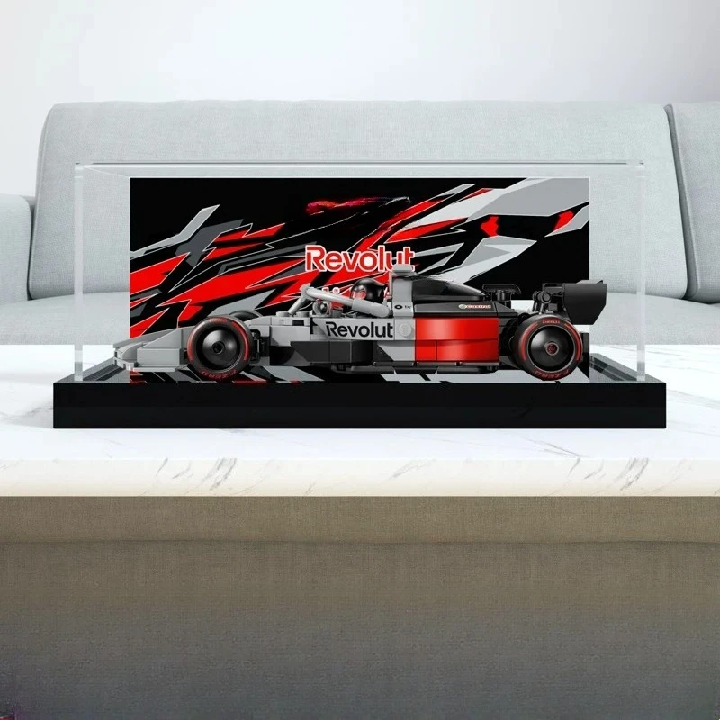 Acrylic transparent display case for LEGO 7725 Team R26 Race Car Building Block Model