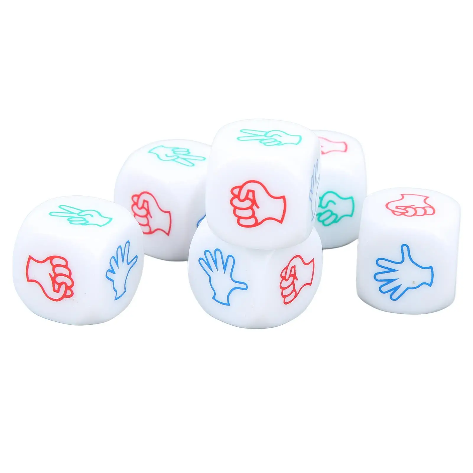 20mm Wear-Resistant White Game Dice Set - 6-Sided Dice for Board for games and RPGs