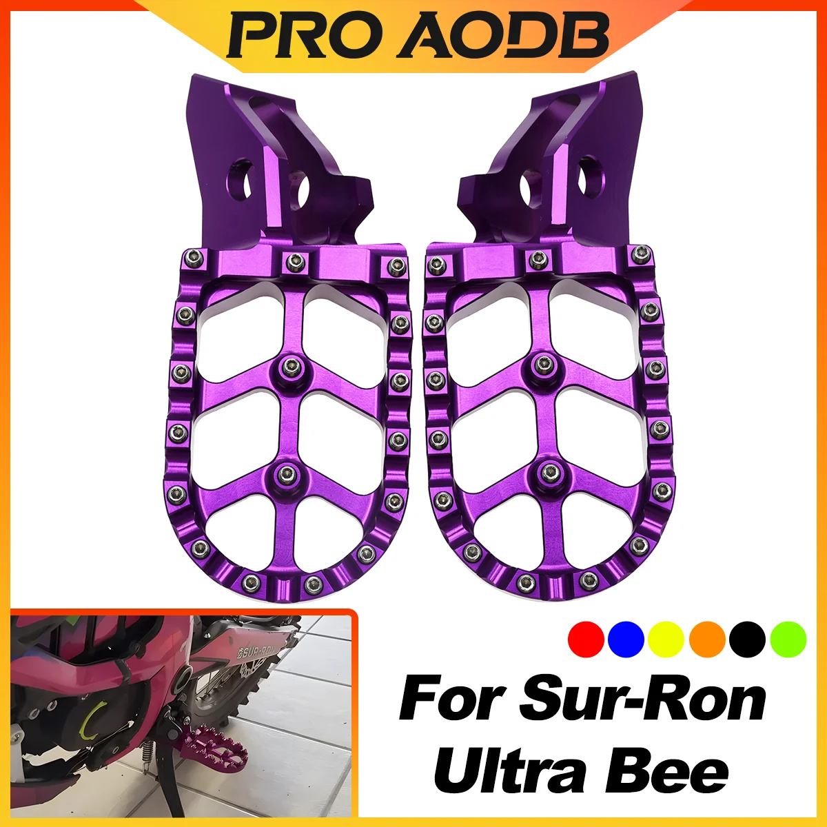 

CNC Footrest Footpegs Foot Pegs Pedal For Sur-ron Surron Ultrabee Ultra Bee SUR RON Off-Road Electric Vehicle Dirt Bike Parts