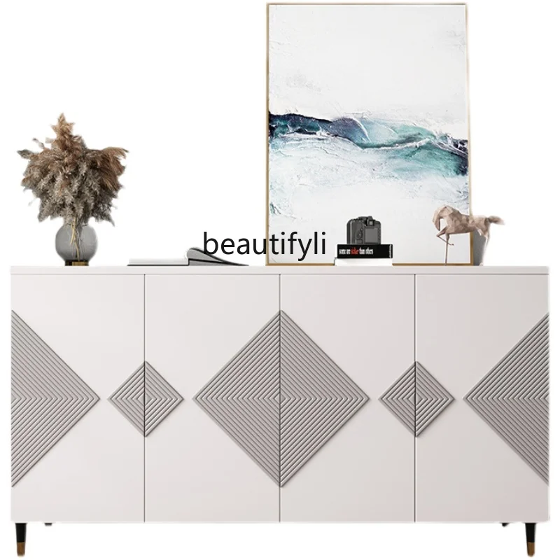 

Light Luxury Modern Minimalist Entry Hall Hallway Sideboard Cabinet Large Capacity Storage Organizer Decorative Shoe Cabinet