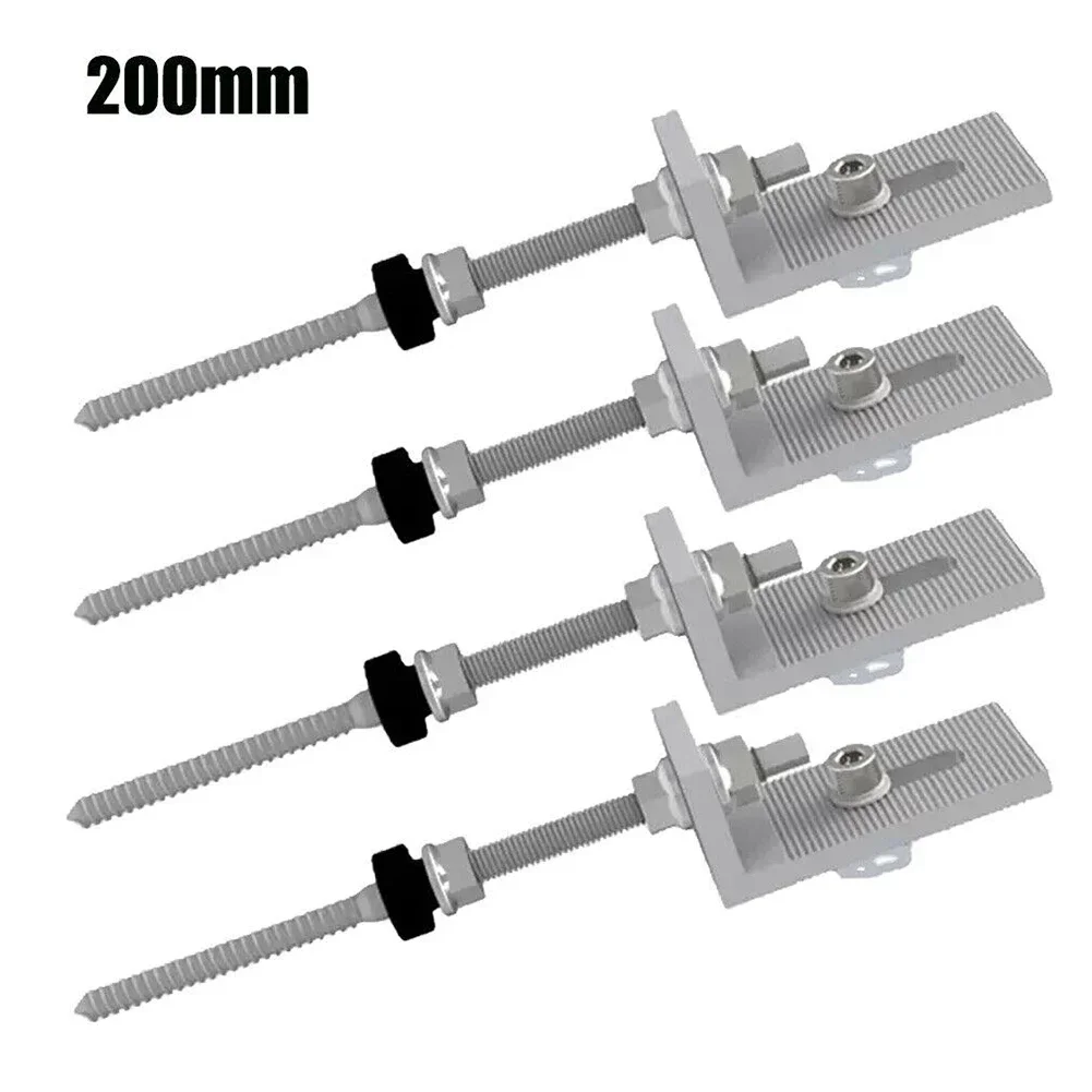 Brackets Pole Screws Sliver Solar Stick Screw Trapezoidal PV Roof Fixture Sheet Metal 200/250mm Aluminium Alloy