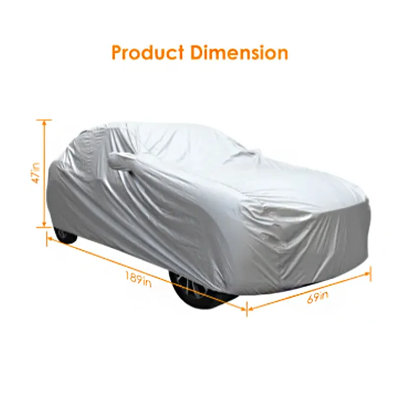 189x69x47in Full Car Cover All Weather UV Protection Automotive Cover 170T Outdoor Universal Full Cover