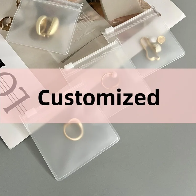 

TETP Customized Thicken Frosted Jewelry Packaging Zipper Bags Earring Bracelet Necklace Accessories Storage Display Dustproof