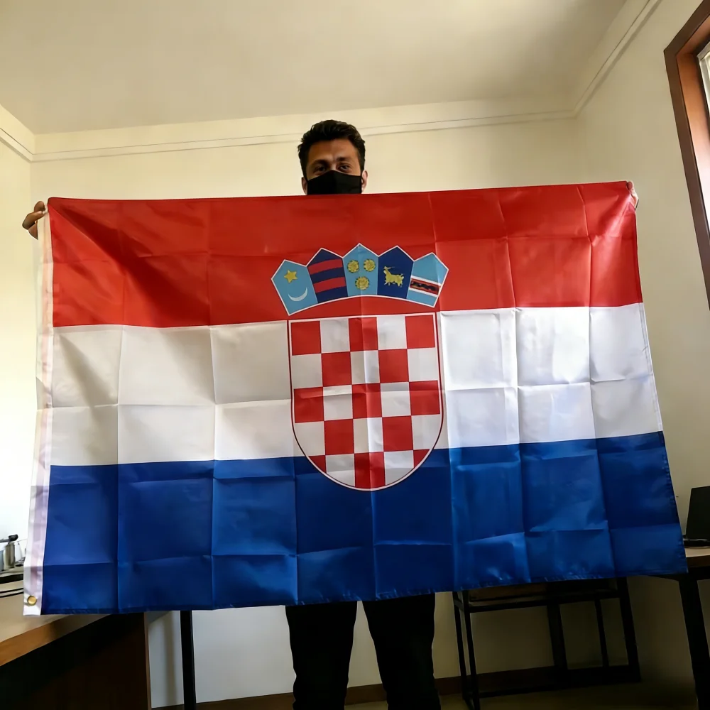 Croatia Flag 150x90cm 3x5 FT Croatian National Flag Polyester Double Stitched Outdoor Indoor Decoration