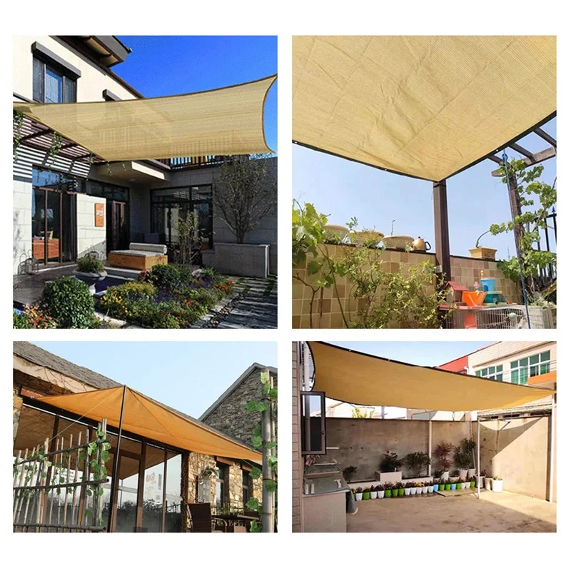 Mehrere Größen, HDPE-Sonnenschutznetz, Hausgarten, UV-Schutz, 85–90 % Sonnenschutznetz, Balkon, Sonnenschutz, Autoschuppen, einfache Installation – Detail 10