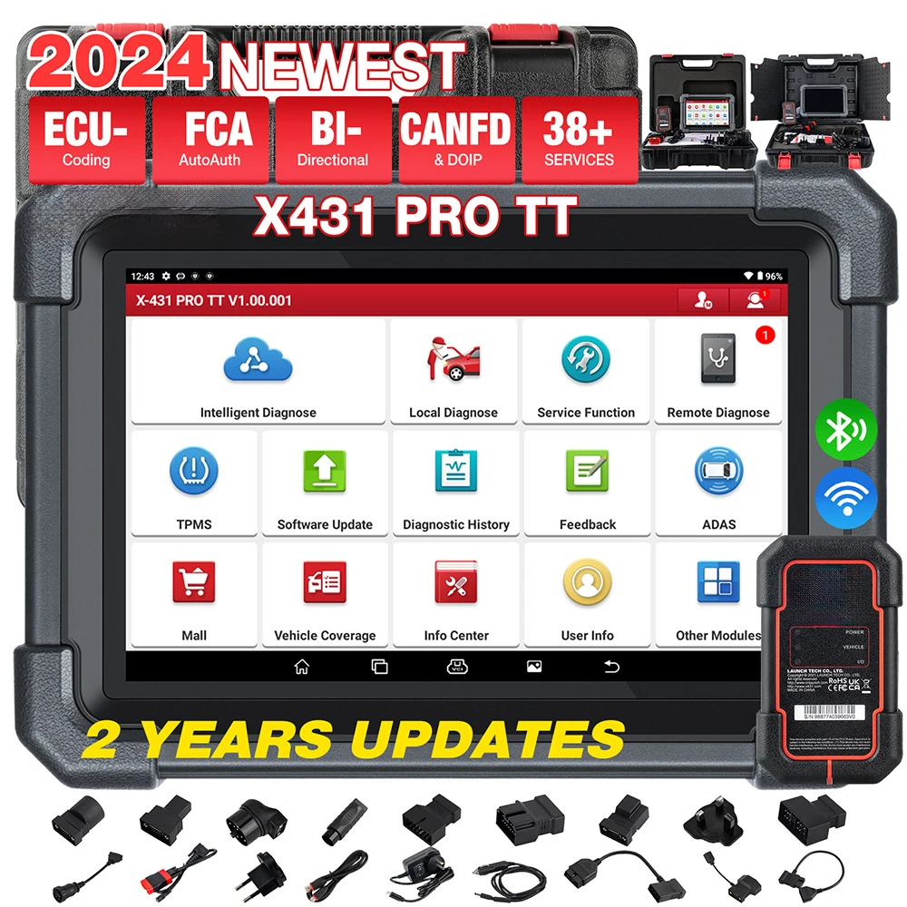 Probador de diagnóstico de fallas de coche X431 PRO TT OBD en varios idiomas OBD2