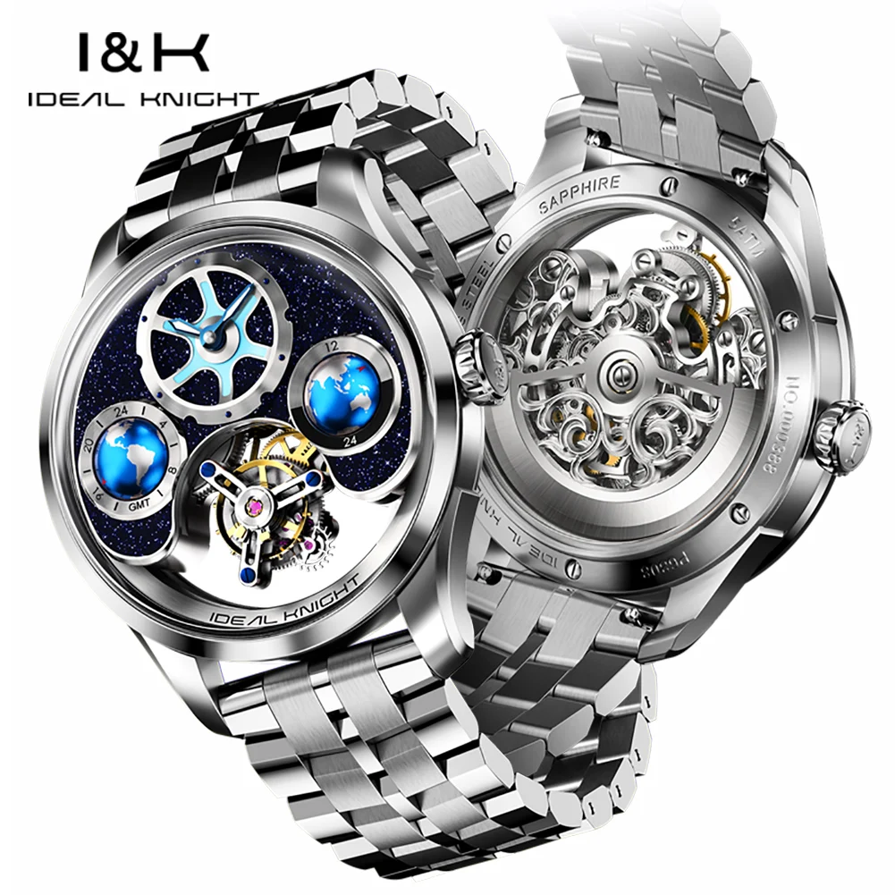 IDEAL KNIGHT 6805 Man Real Tourbillon Automatic Watches High-end Luxury Limited-edition Skeleton Flywheel Men's Mechanical Watch