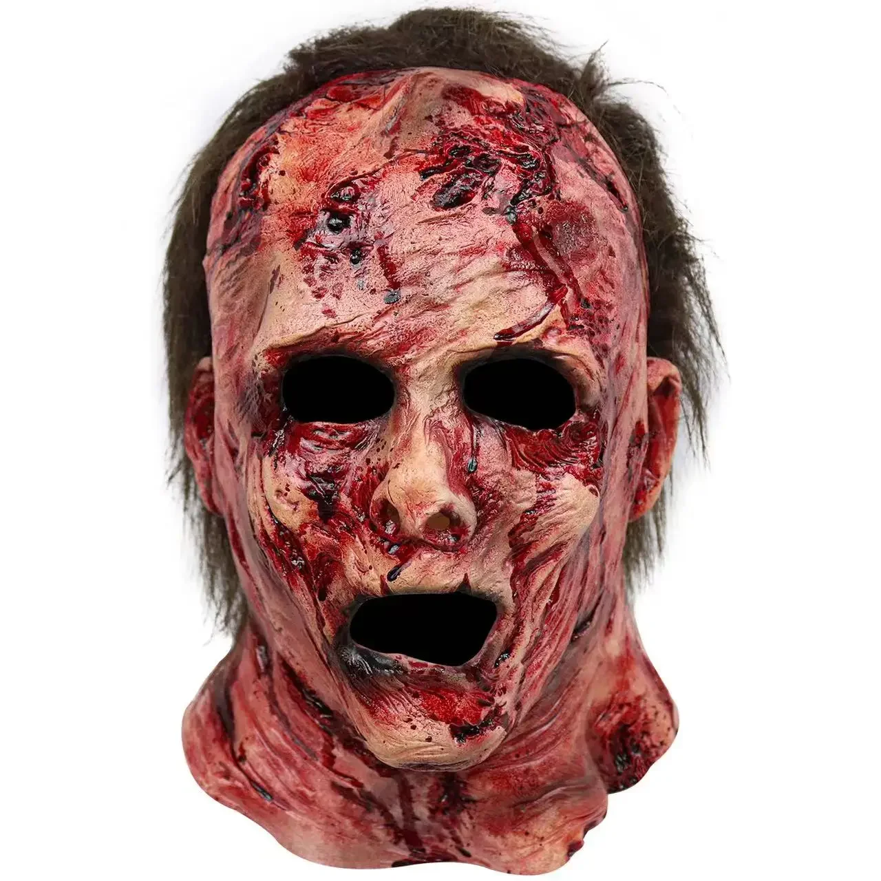 Halloween 3D Horrormaske, gruselige Maske, gruselig, Totenkopf, Latexskelett, Dekoration, Zombie, Mascara