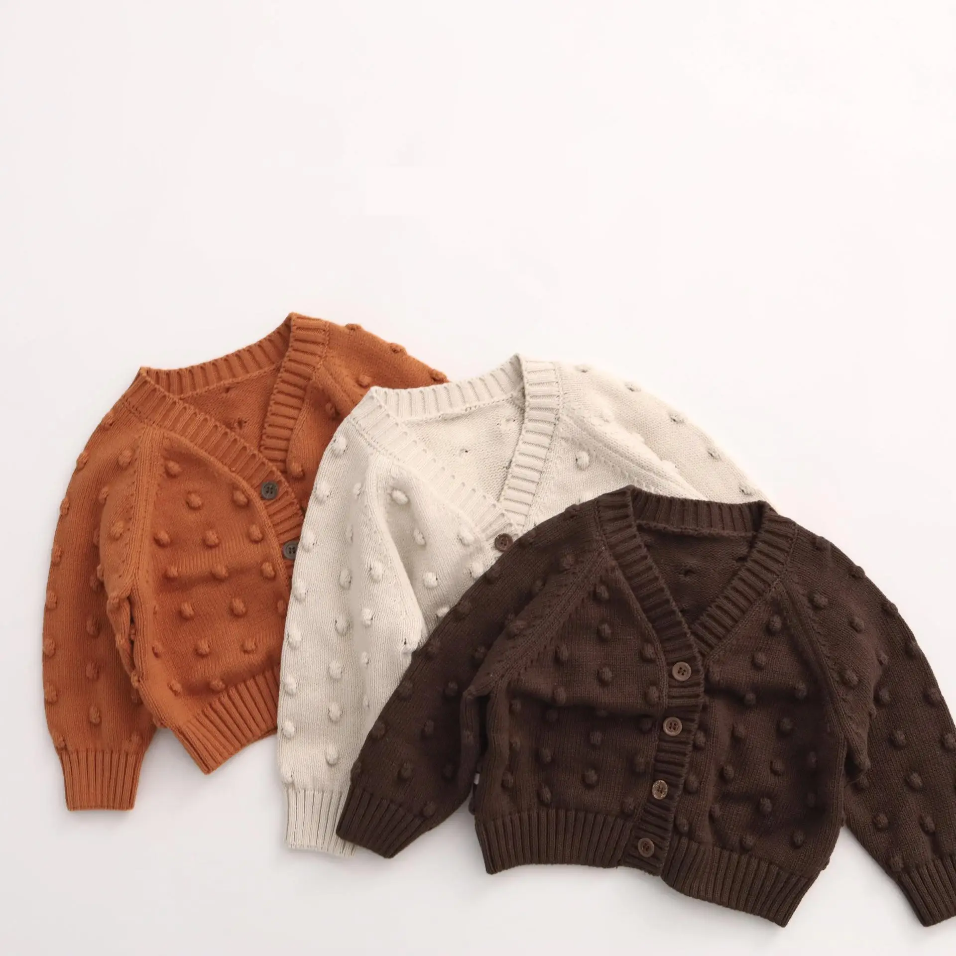 

2026 Spring New Children Long Sleeve Knit Coat Boys Girls Solid Sweater Cardigan Cotton Baby Knitted Jacket Kids Casual Clothes