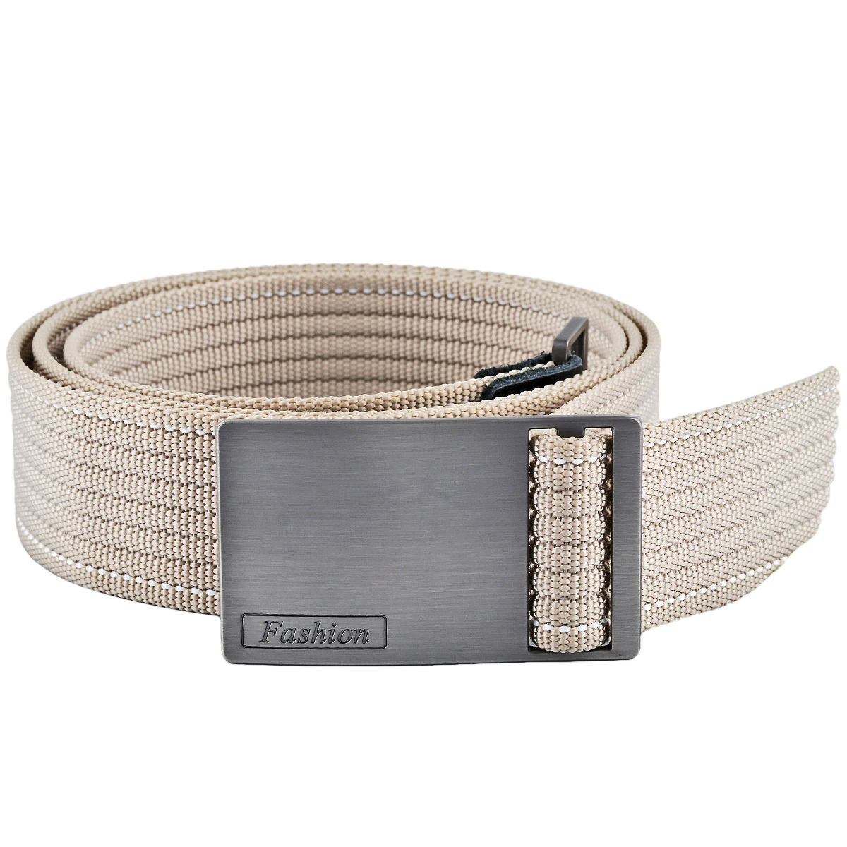 Ceinture en toile de nylon pour hommes, sangle de taille à structure automatique, large, solide, document