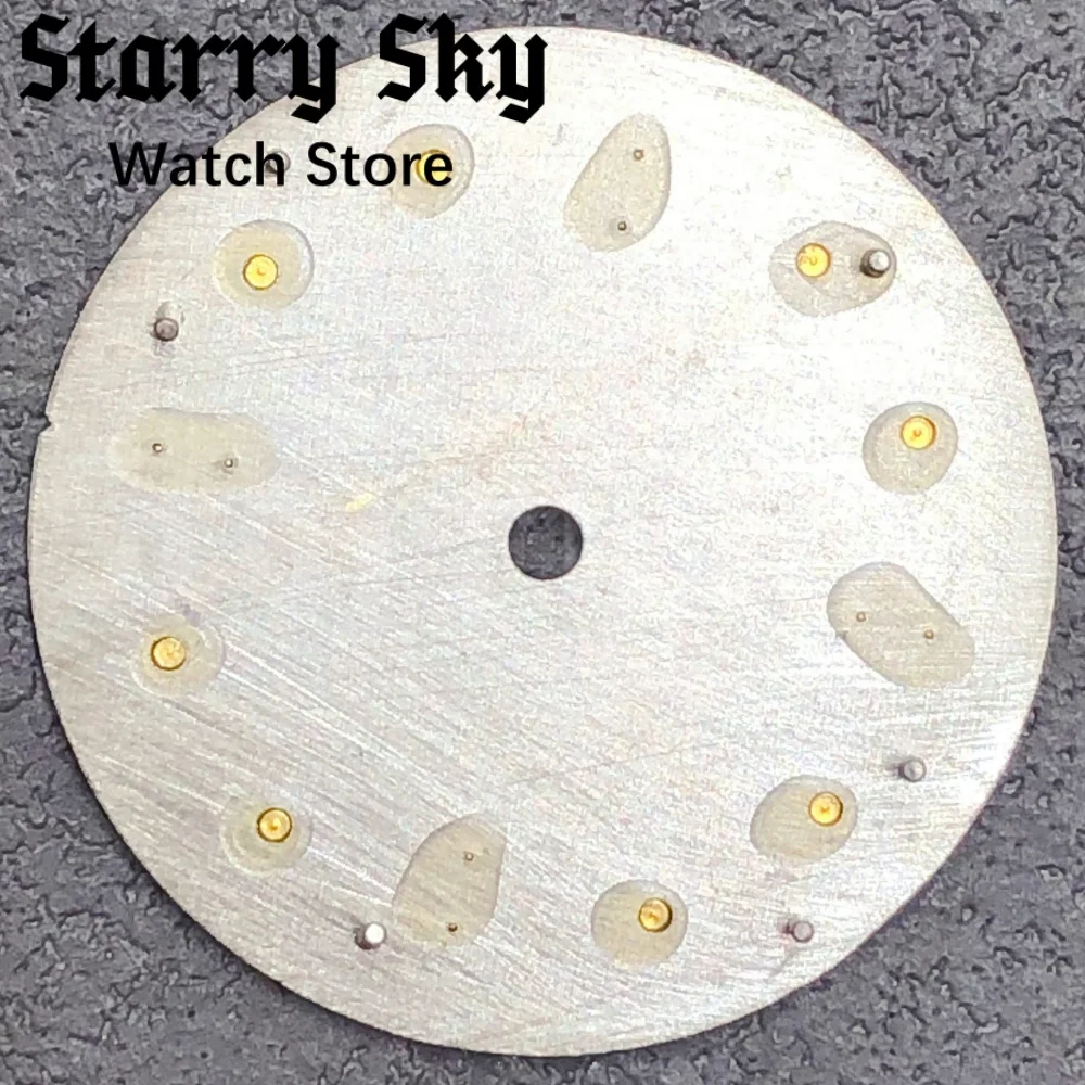 Starry Sky 29mm Gold Edge Retro Green Sterile Watch Dial With Green Luminous Suitable NH35/ETA PT5000 Movement Watch Accessories
