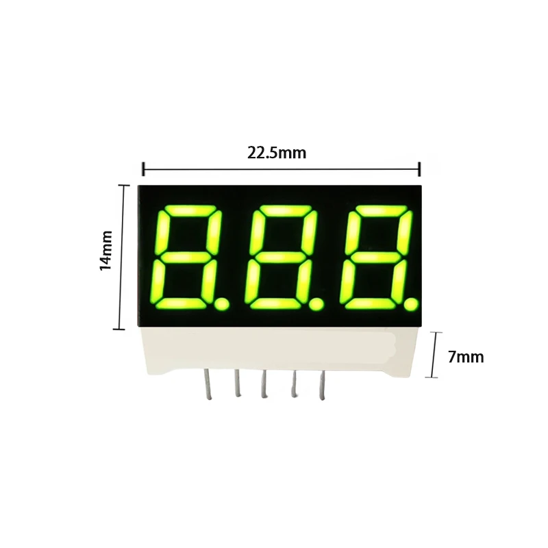 22.5*14*7MM Yellow/Blue/Green/Red/White 0.36 Inch LED Display 3 Bit Cathode/Anode Digital Bar Chart for Current or Voltage Meter