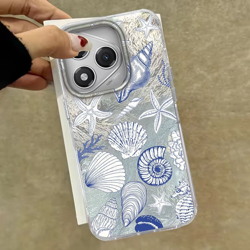 For Honor 400 200 Pro 400 200 Lite X9b Migic6 7 5 Lite X8b X8c X9a X9c X7c X8a X7B X6 70 Lite 5G Seashell Starfish Phone Case