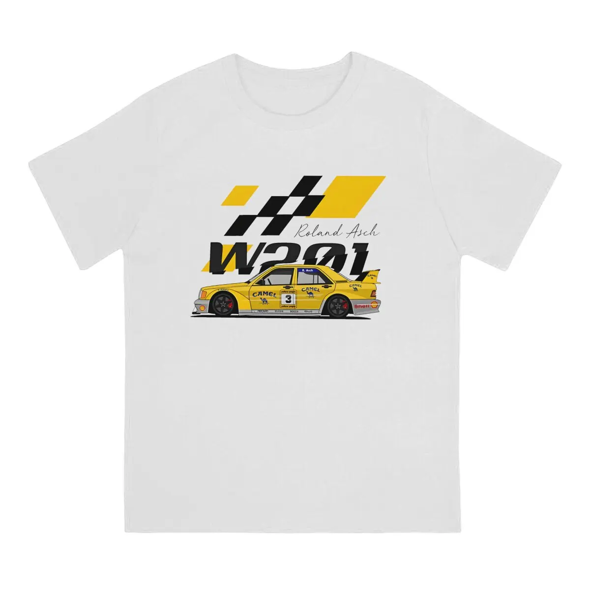 W201 ROLAND ASCH DTM CAR Hip Hop TShirt DTM Casual T Shirt Hot Sale T-shirt For Men Women