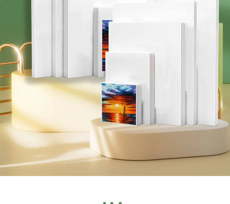 

5Pcs Small Oil Painting Canvas Boards Thick Panels for Acrylic Painting Supplies Ready to Paint Canvases for Drawing