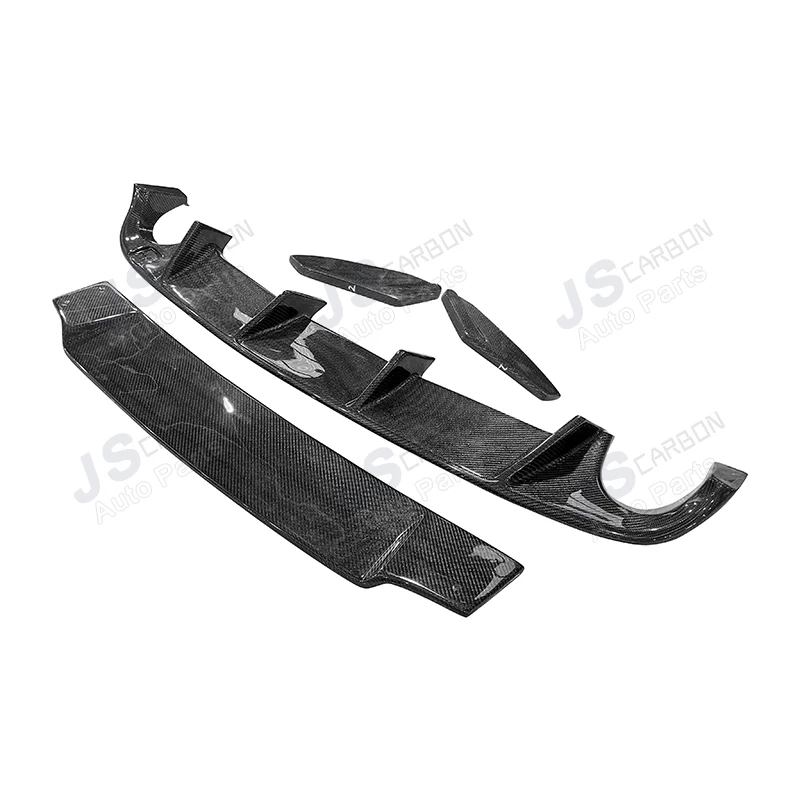 Real Carbon Fiber Rear Bumper Diffuser Lip Spoiler Car Styling For VW Golf 6 VI MK6 GTI  2009-2013 Bumper Double Diffuser