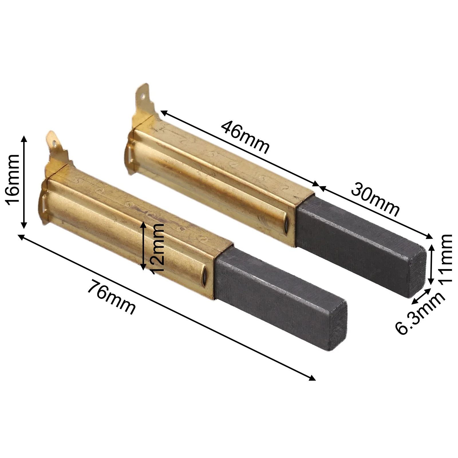 Replacement Parts 2Pcs Carbon Brushes for Vacuum Cleaner Motors Size 6 3x11x30mm Compatibility with HVR200 Series