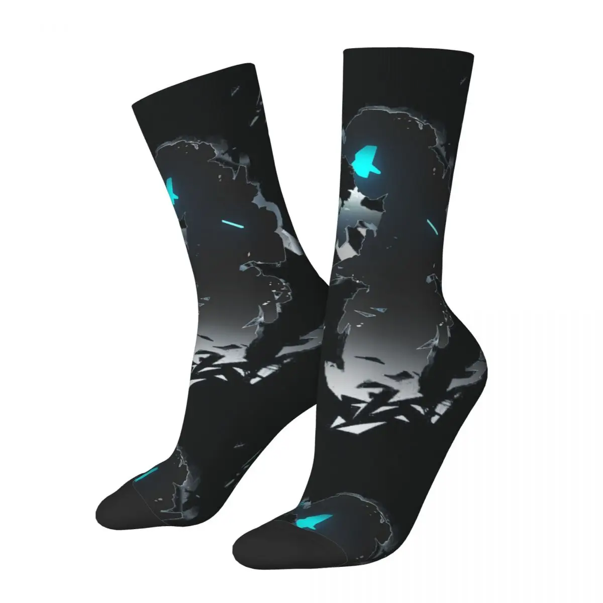 Hip Hop Retro Tac Pilot Blue Eyes Fighting Men's Socks Unisex Titanfall Mecha and Science Fiction Seamless Printed Crew Sock